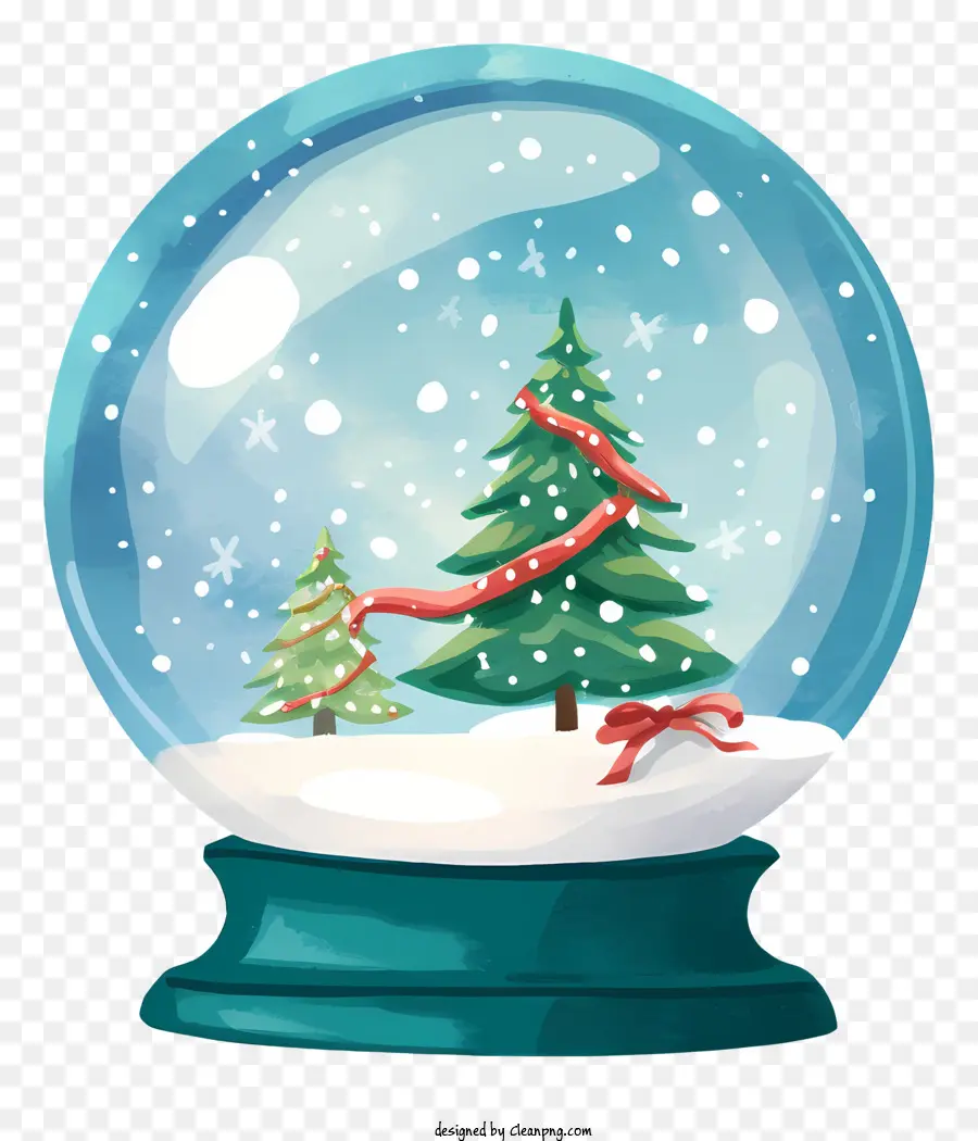 Globo De La Nieve，árbol De Navidad PNG