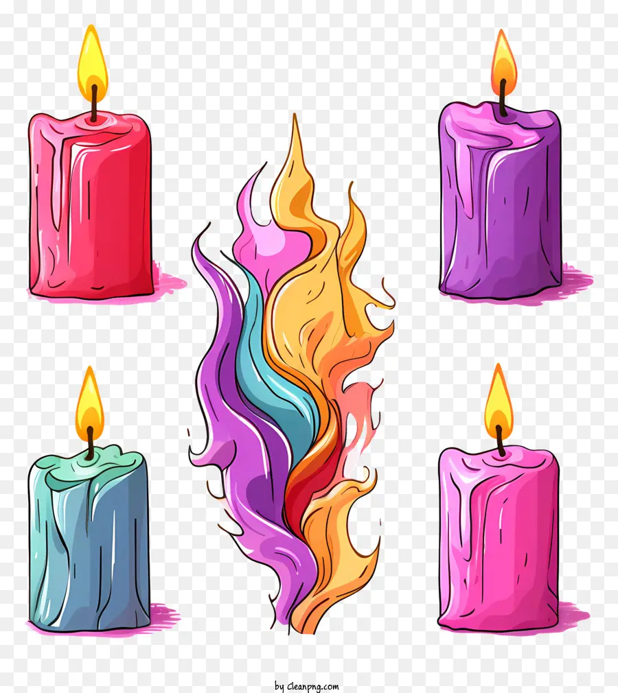 Velas，Colores De Llamas PNG