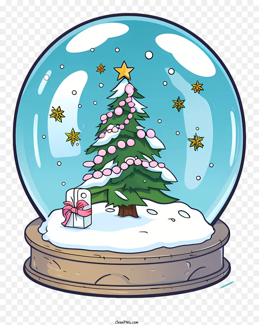 Globo De La Nieve，árbol De Navidad PNG