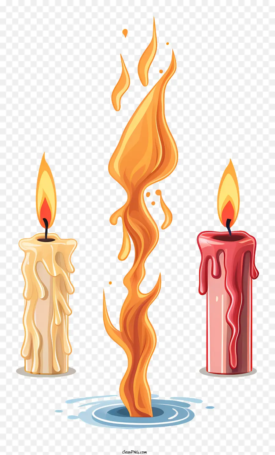 Velas，Vela Y Llama PNG