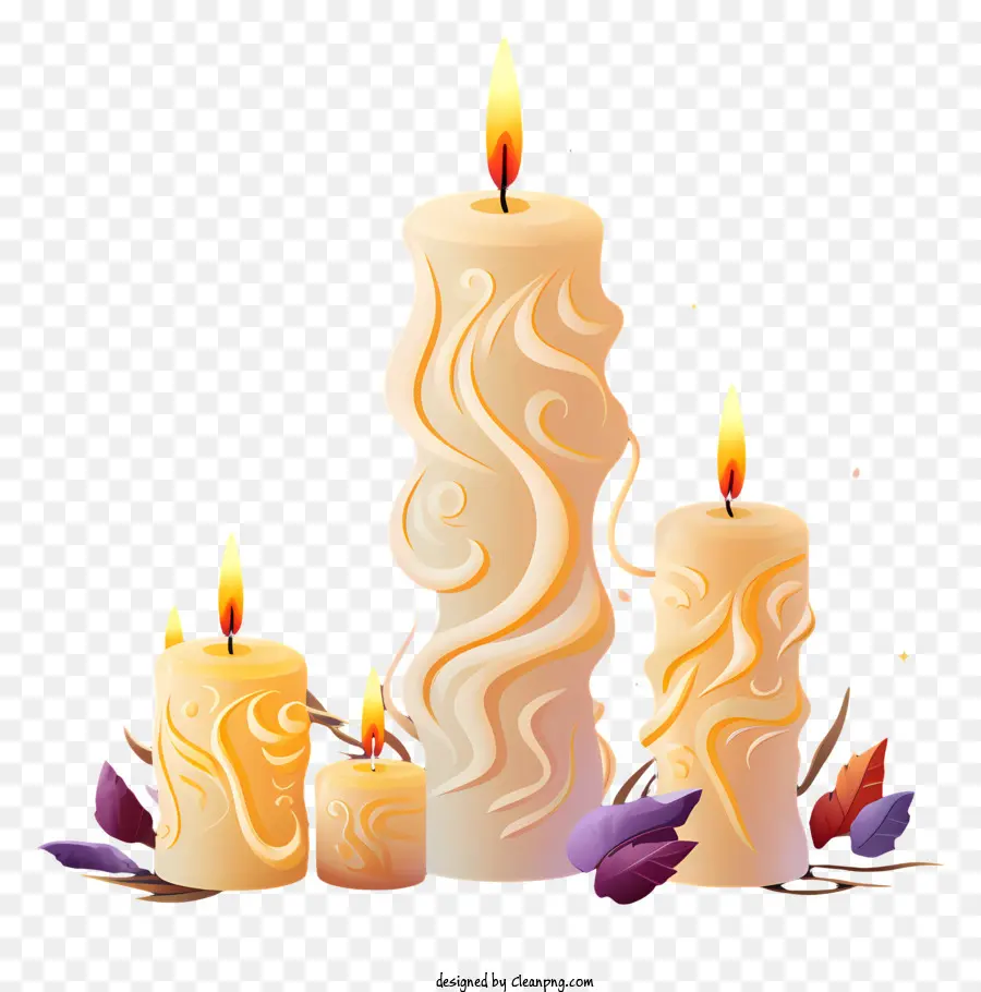 La Quema De Velas，Velas De Cera Blanca PNG