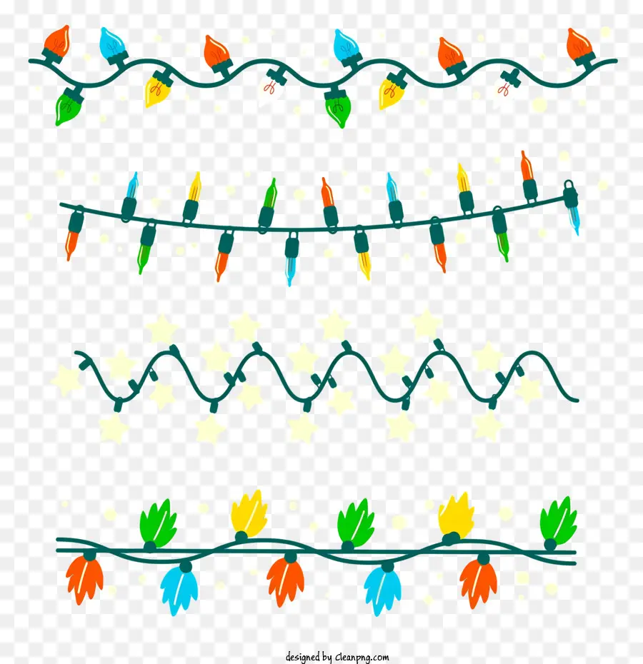 Luces De Navidad，Luces Coloridas PNG