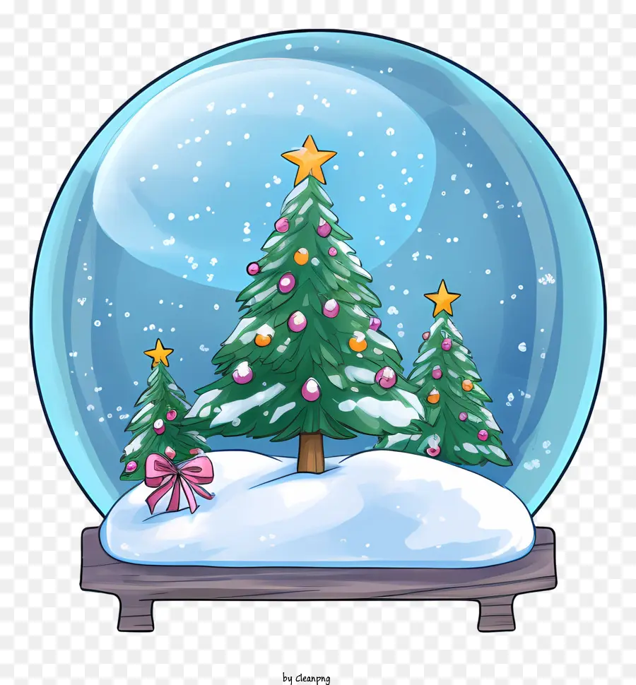 Globo De La Nieve，árbol De Navidad PNG