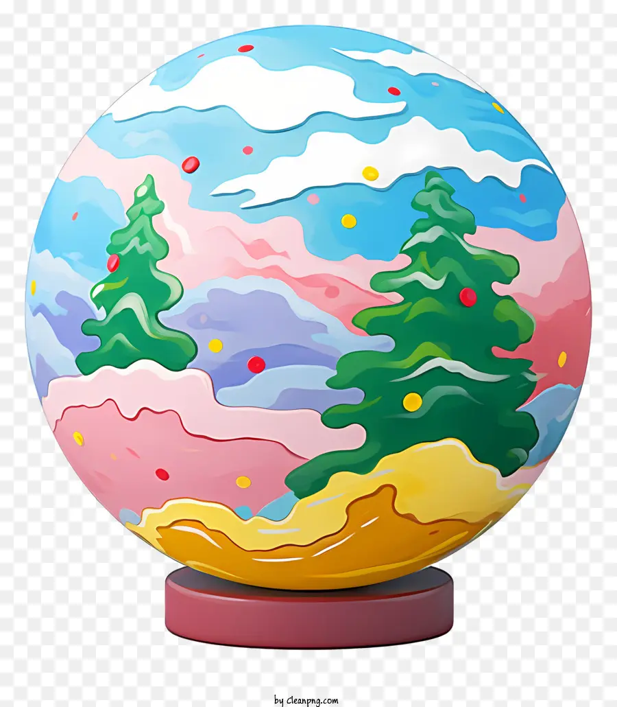 Globo De La Nieve，Escena De Invierno PNG