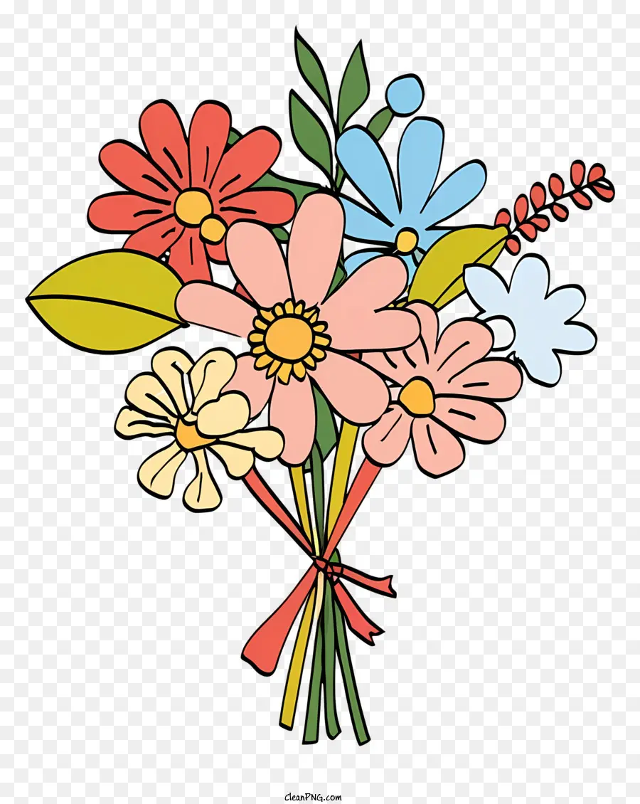 Bouquet Of Flowers，Flores De Color Rosa PNG