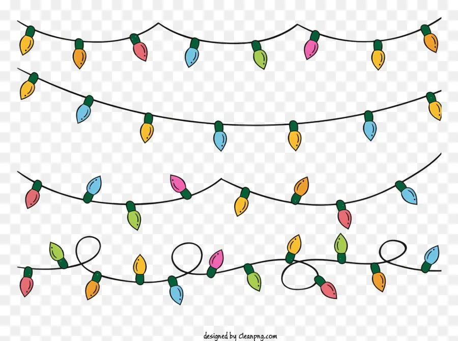 Luces De Navidad，Luces De Colores PNG