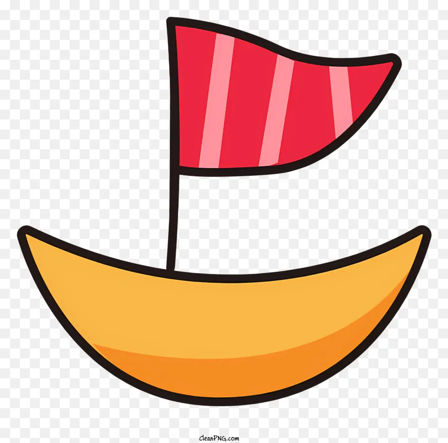 Barco，Bandera Rayada Roja Y Amarilla PNG