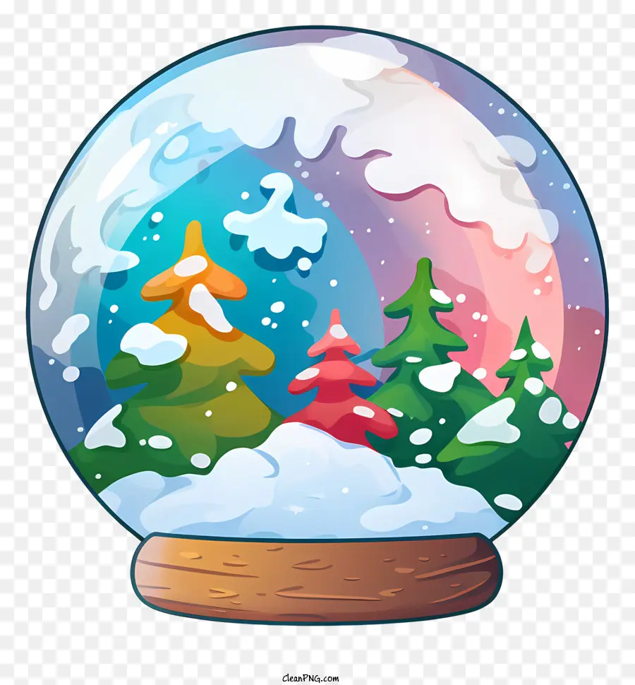 Globo De Nieve，Globo De Nieve Colorido PNG