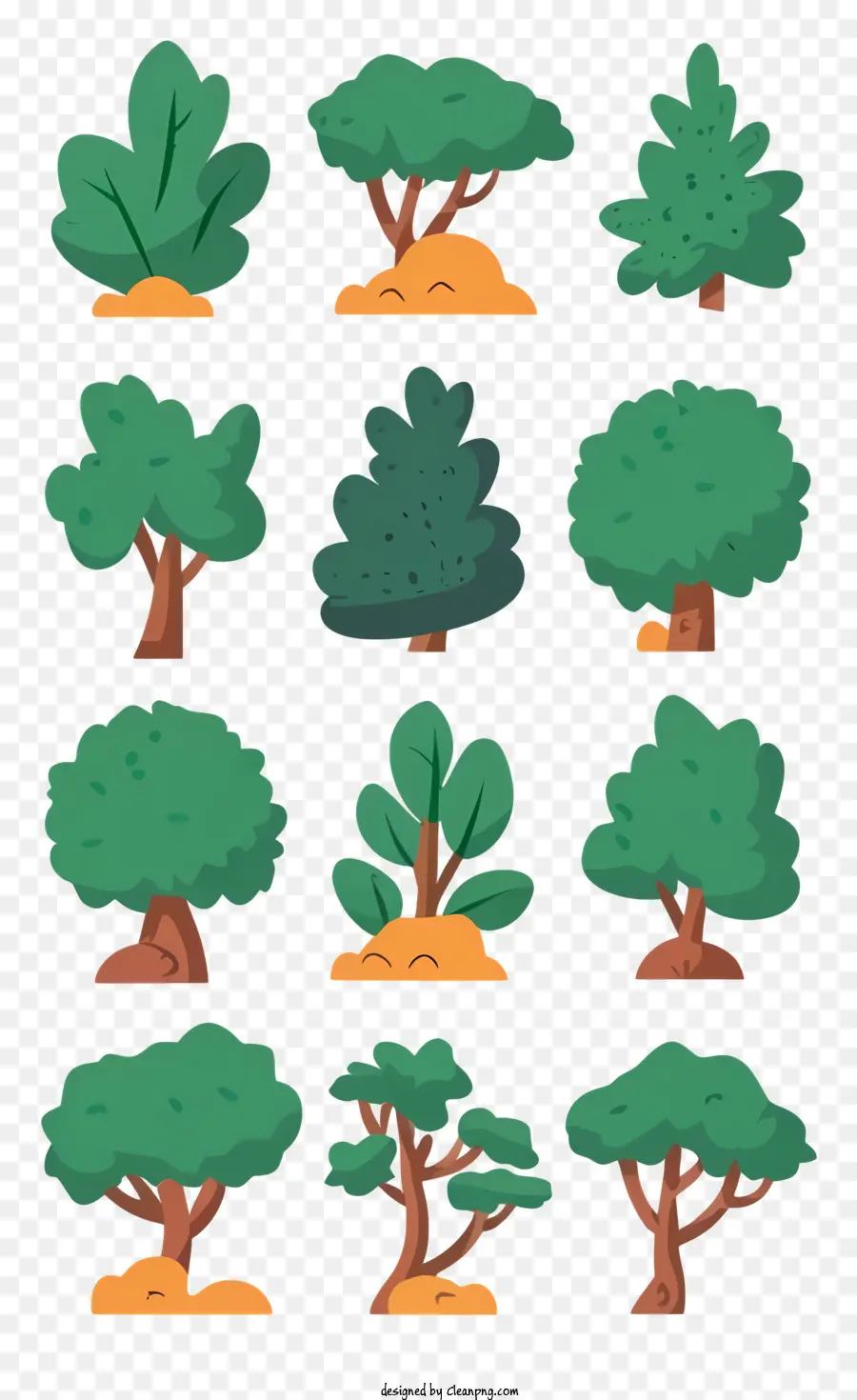 Los árboles，Diferentes Formas PNG