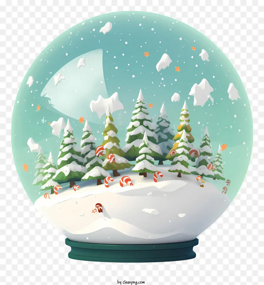 Globo De La Nieve，Los árboles De Navidad PNG