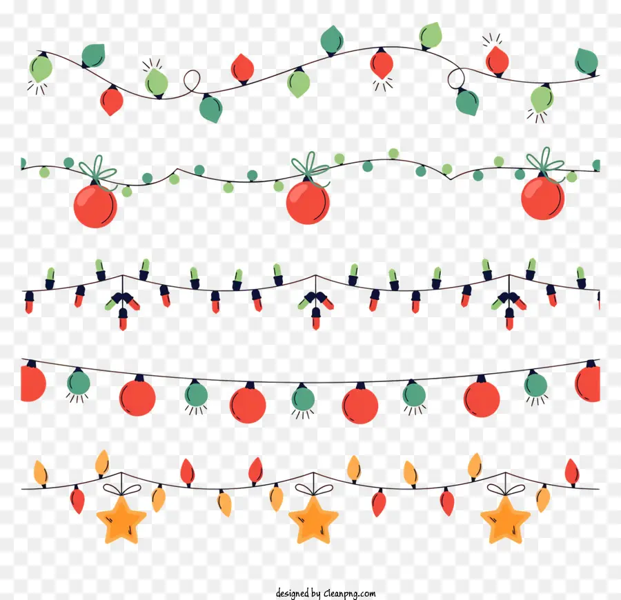 Decoraciones De Navidad，Guirnaldas PNG