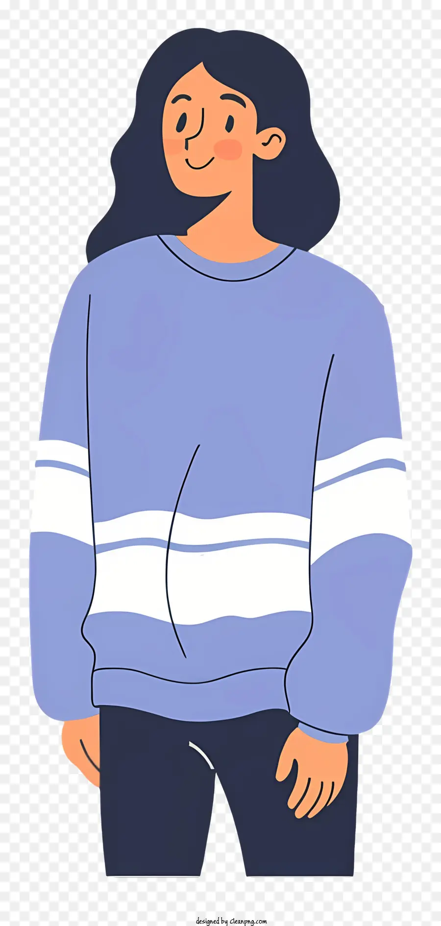 Mujer，Jersey Azul PNG