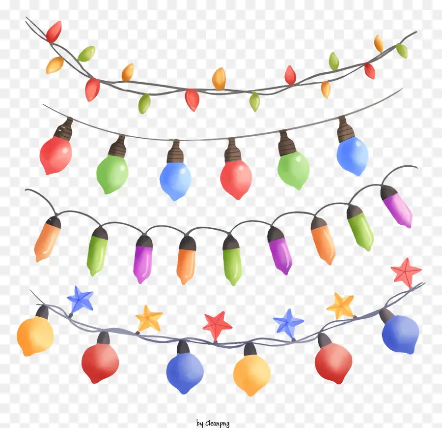 Luces De Navidad，Luces De Cadena PNG