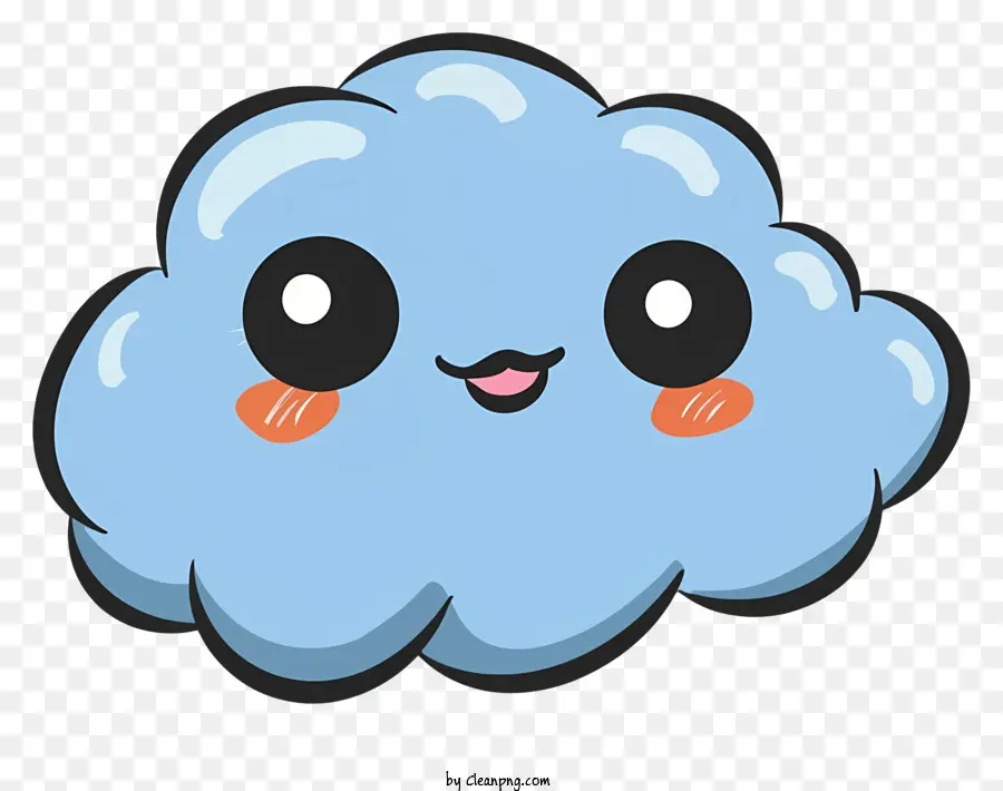 Nube Azul，Nube Sonriente PNG