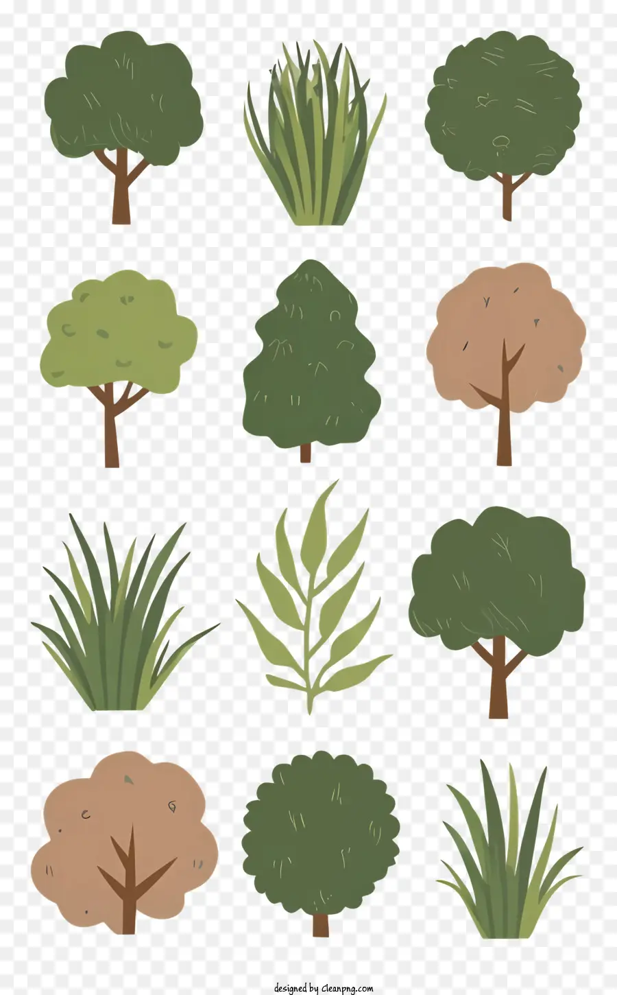 Los árboles，Formas De árbol PNG