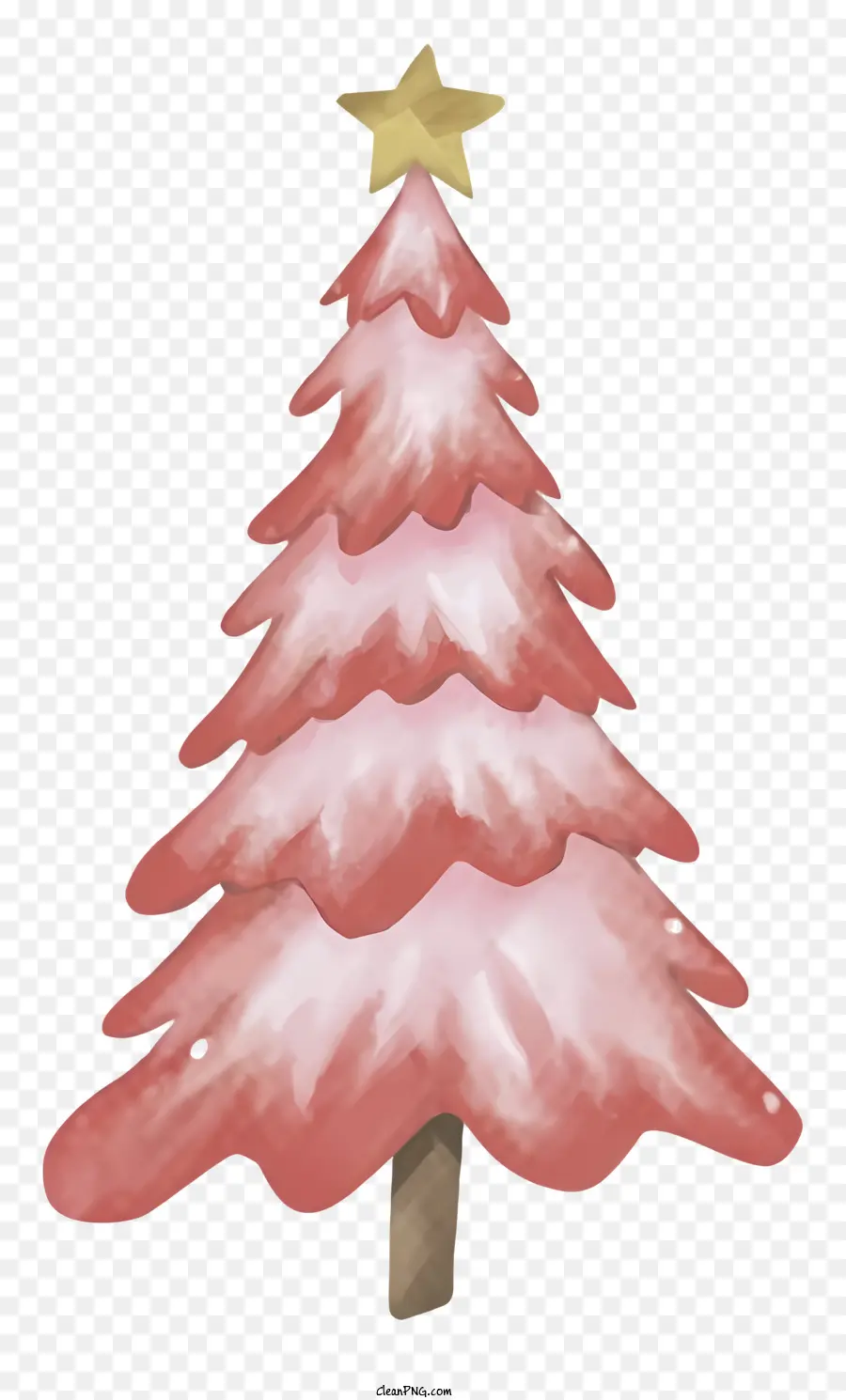 árbol De Navidad De Color Rosa，árbol De Navidad De Acuarela PNG