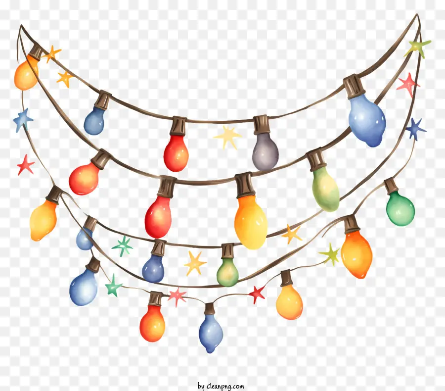 Luces De Navidad，Luces Coloridas PNG