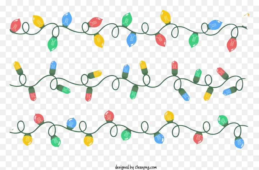 Luces De Navidad，Las Luces Multicolores PNG