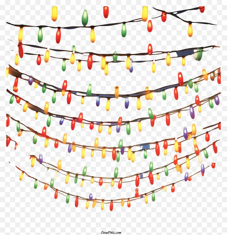 Luces De Navidad，Luces De Cadena PNG