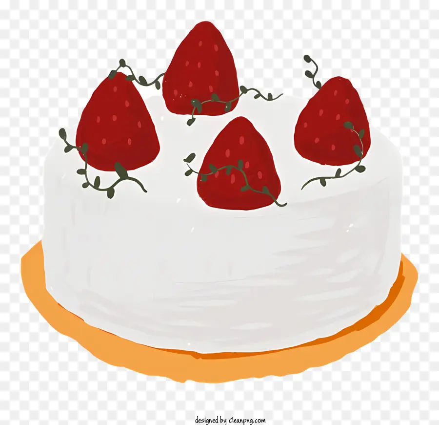 Pastel，Fresas PNG