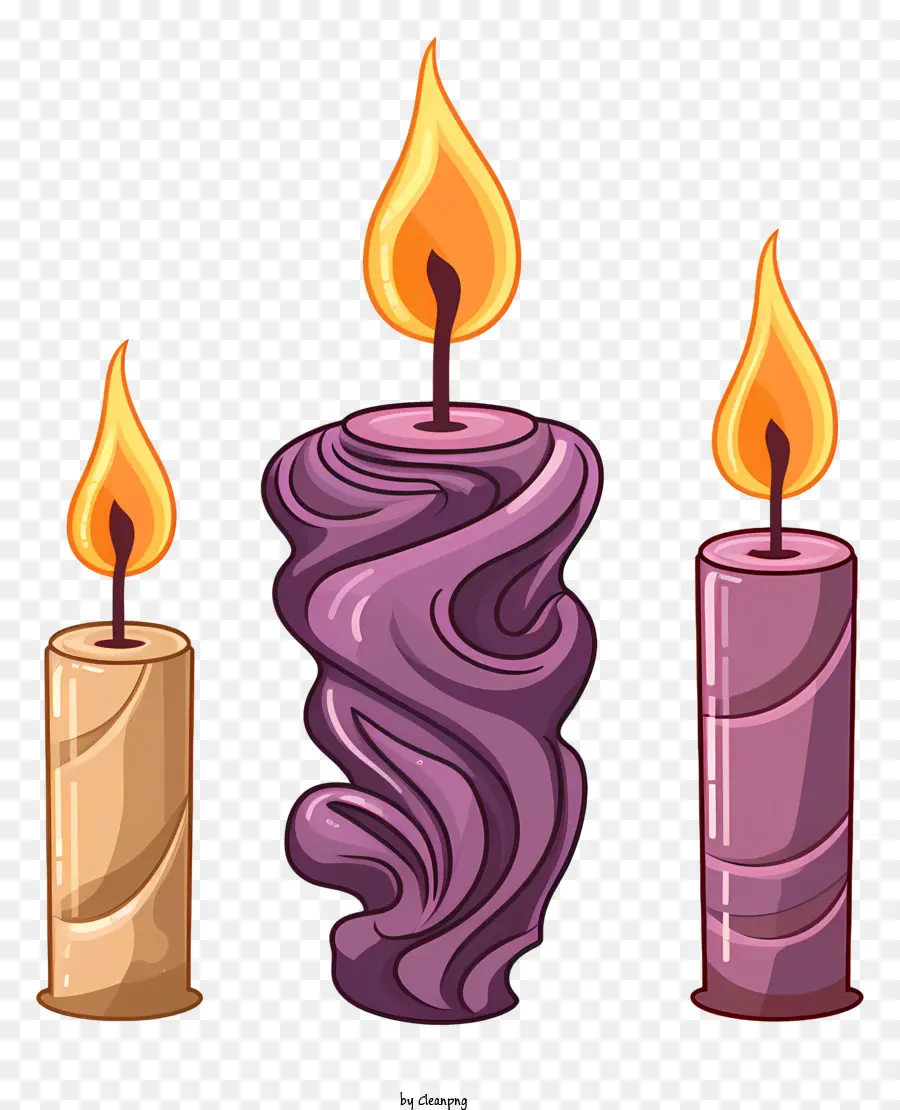 Velas Púrpuras，Diseño De Remolino PNG