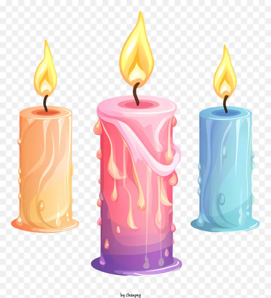 Velas De Arcoiris，Velas Coloridas PNG