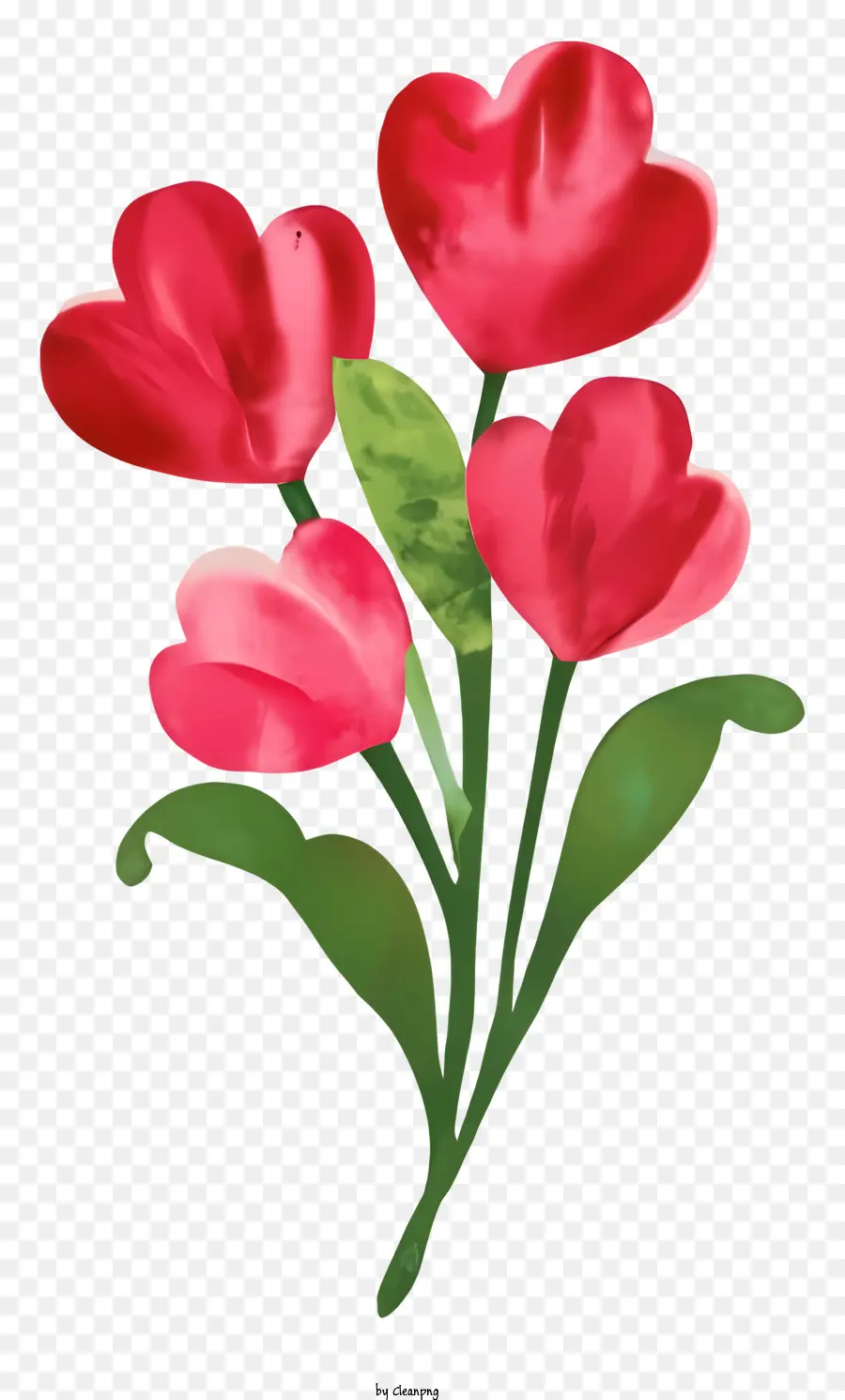 Tulipanes Rojos，Ramo PNG