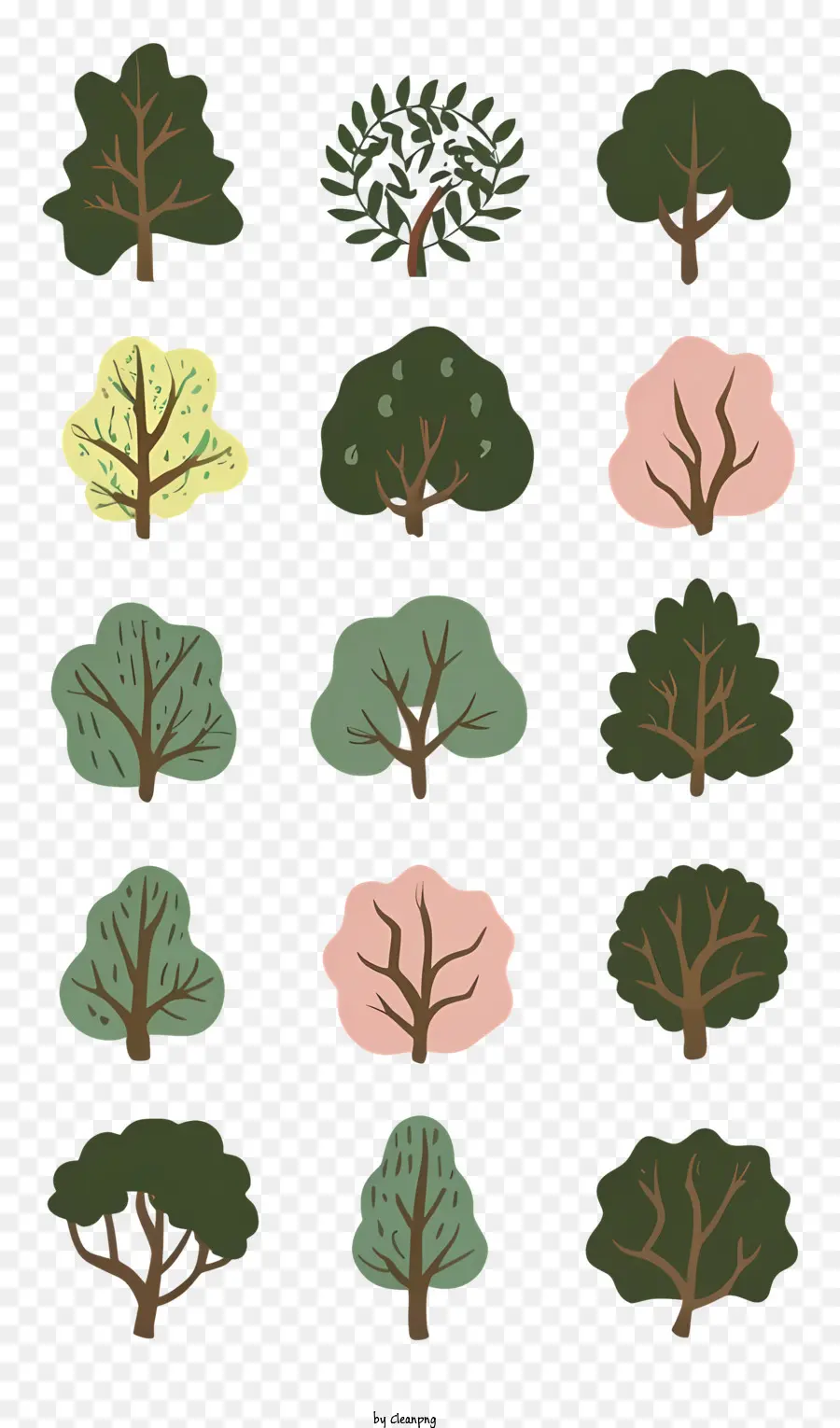 Los árboles，El Crecimiento De La PNG
