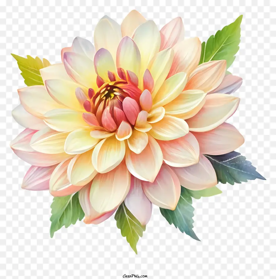 Flor De Dahlia Rosa，Dahlia Realista PNG