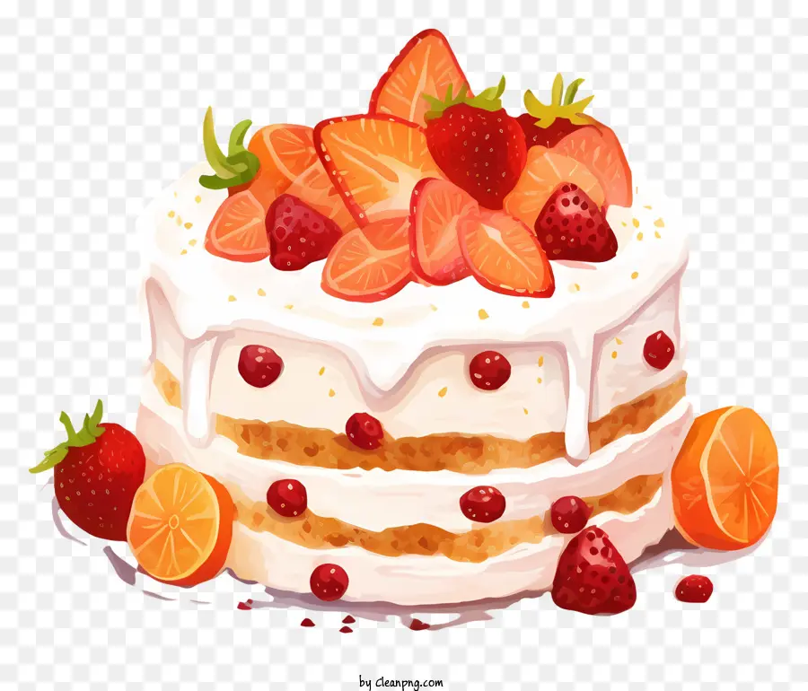 Pastel，Tarta De Fresas PNG