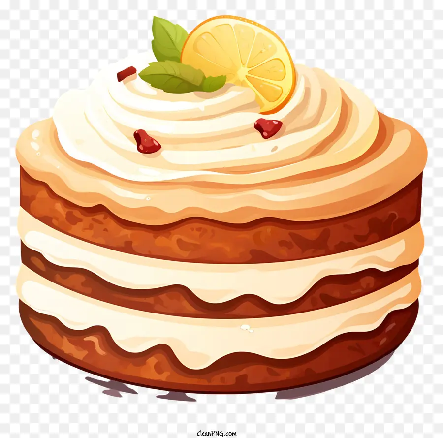 Pastel De Limón，Pastel De Vainilla PNG