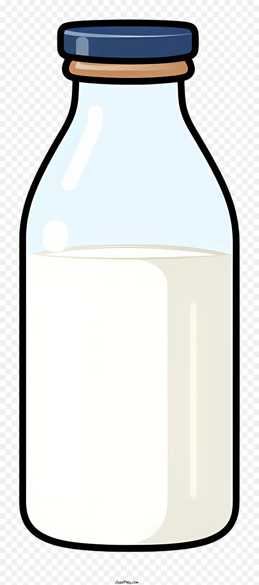 Jarra De Vidrio Transparente，Lleno De Leche PNG