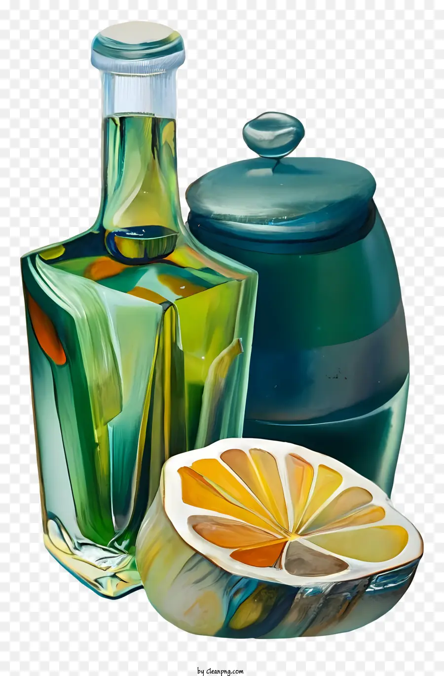 Contenedor De Aceite，Botellas Verdes PNG