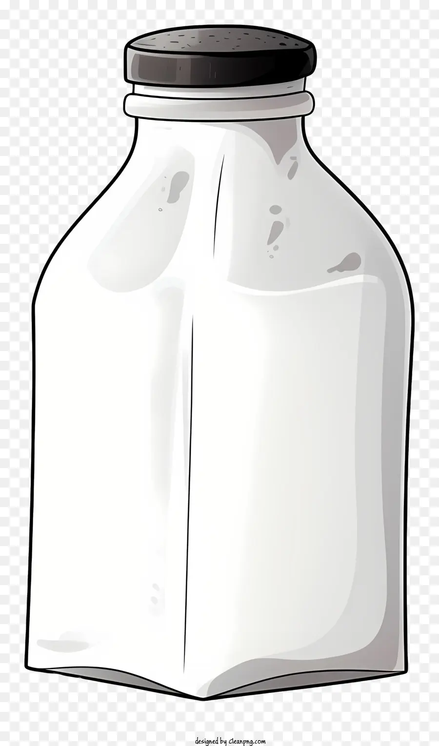 Botella De Vidrio，Tapa Negra PNG