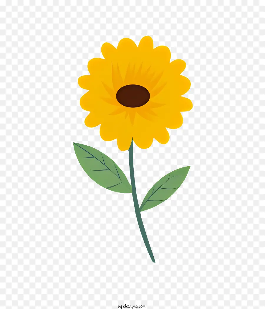 Planta De Girasol，Flor Amarilla PNG