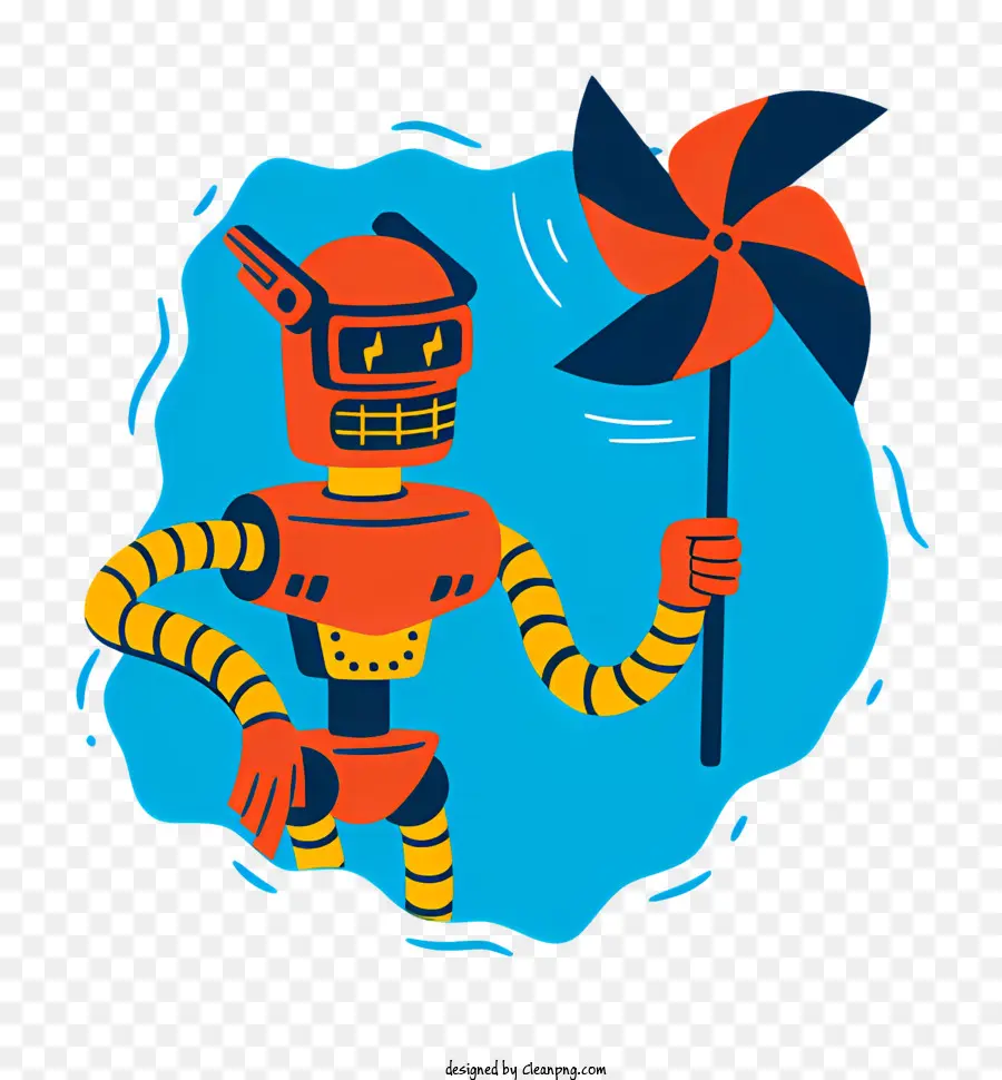 Robot De Cartoon，Amarillo Robot PNG