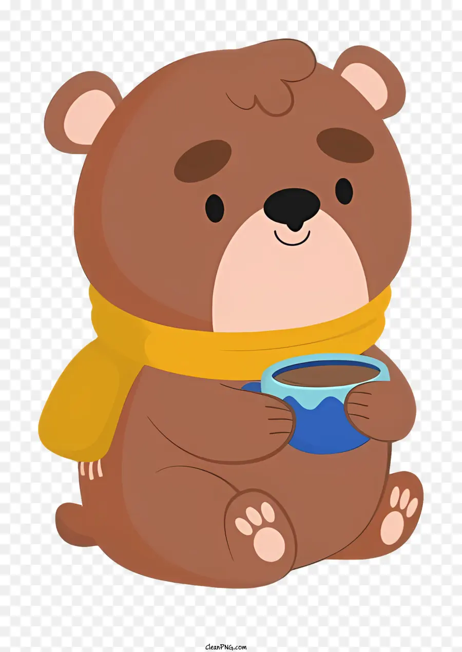 Imagen De Oso Lindo，Oso Con Café PNG