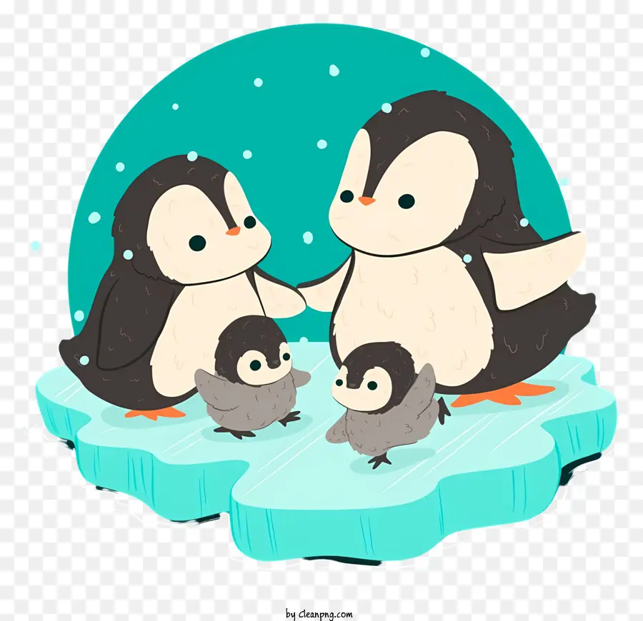 Los Pingüinos，Témpano De Hielo PNG
