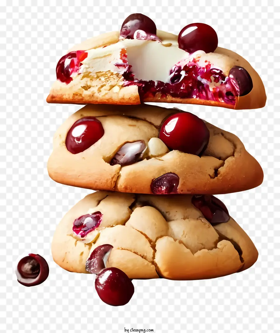 Galletas Con Chispas De Chocolate，Cereza PNG