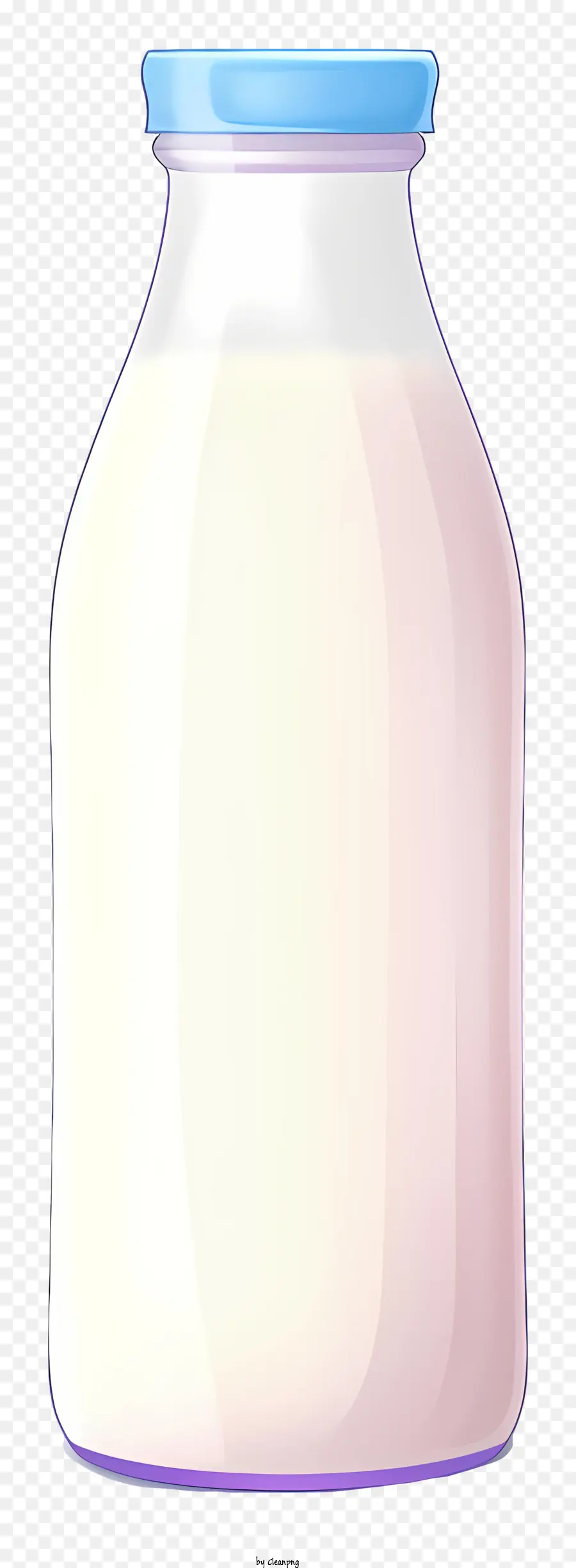 Botella De Vidrio Transparente，Tapa De Plástico Azul PNG