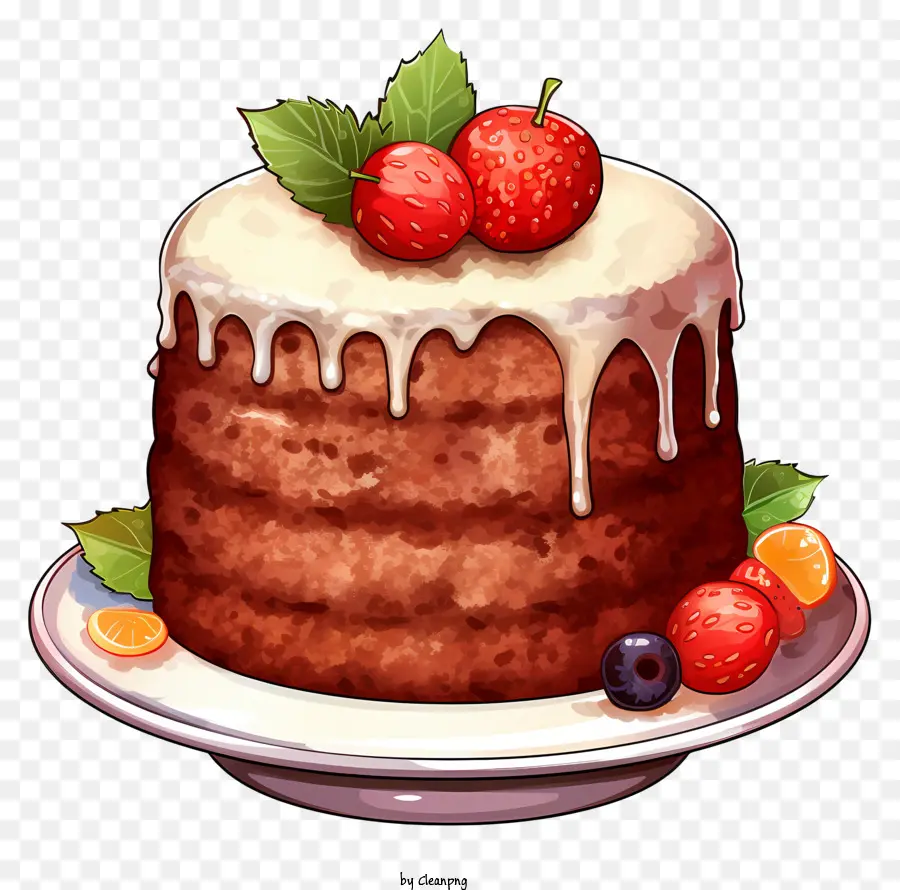 Pastel，Fresas PNG