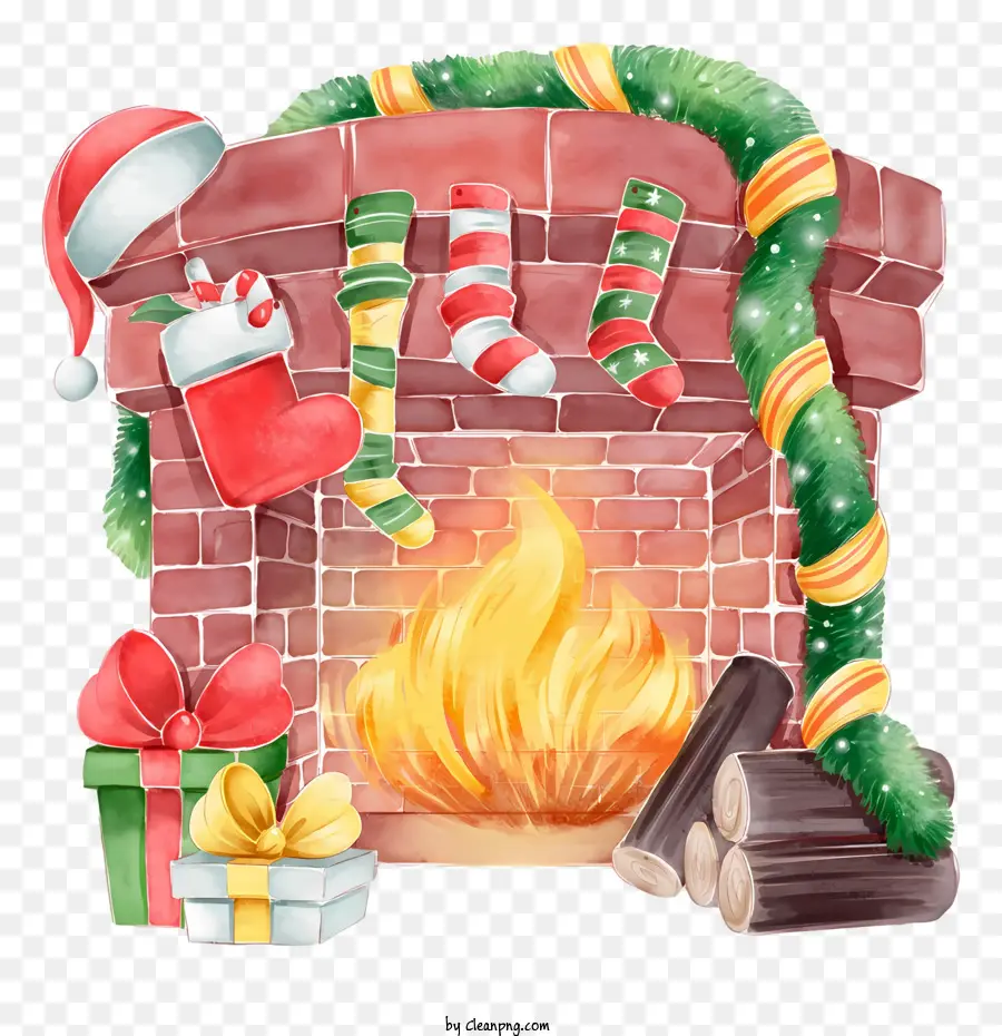 Chimenea，Santa Claus PNG