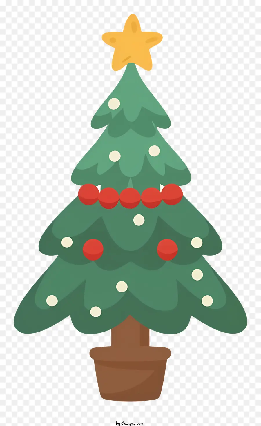 árbol De Navidad，Rojo Y Blanco Decoraciones PNG