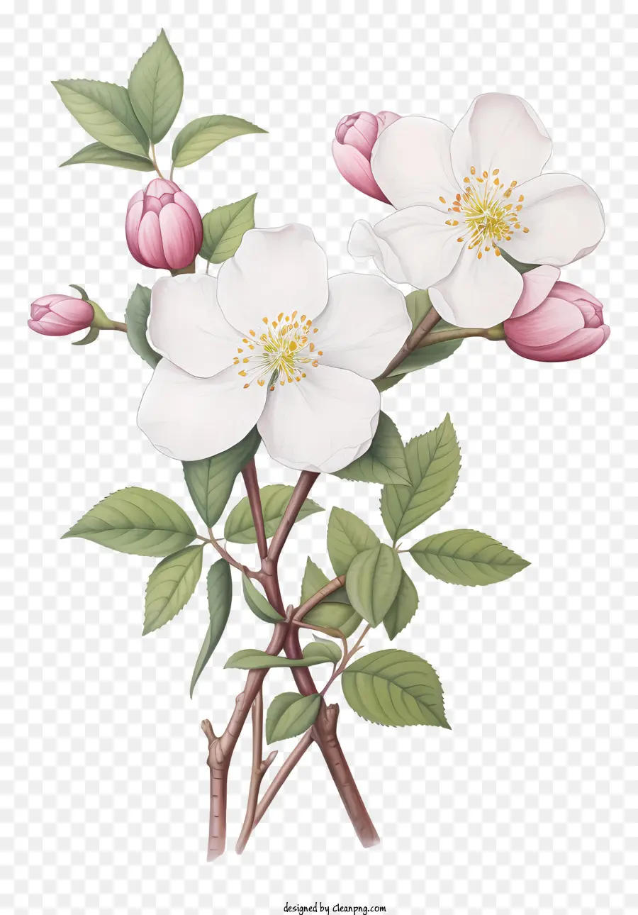 Flor Blanca，Pétalos De Rosa PNG