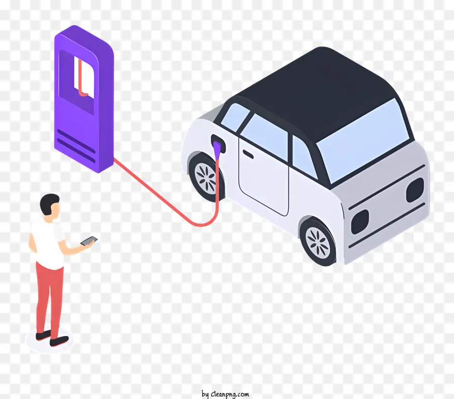 Estación De Carga De Automóviles Eléctricos，Carga Del Teléfono Móvil PNG