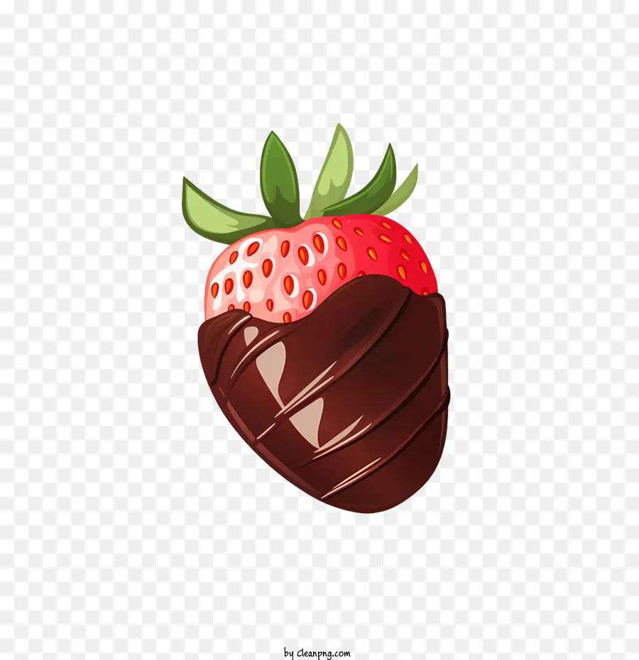 Chocolate Fresa，Fresa Cubierta De Chocolate PNG