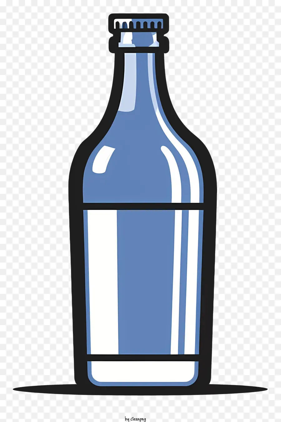 Botella De Vidrio，Blanco Tapa PNG