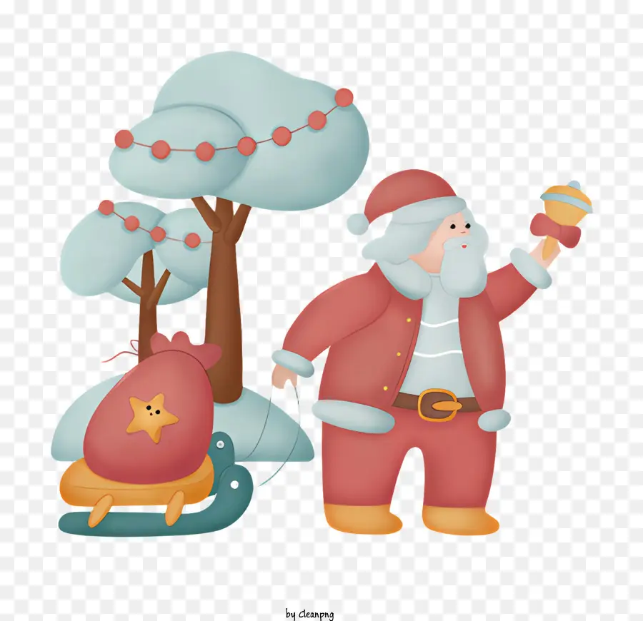 Papá Noel，Árbol PNG