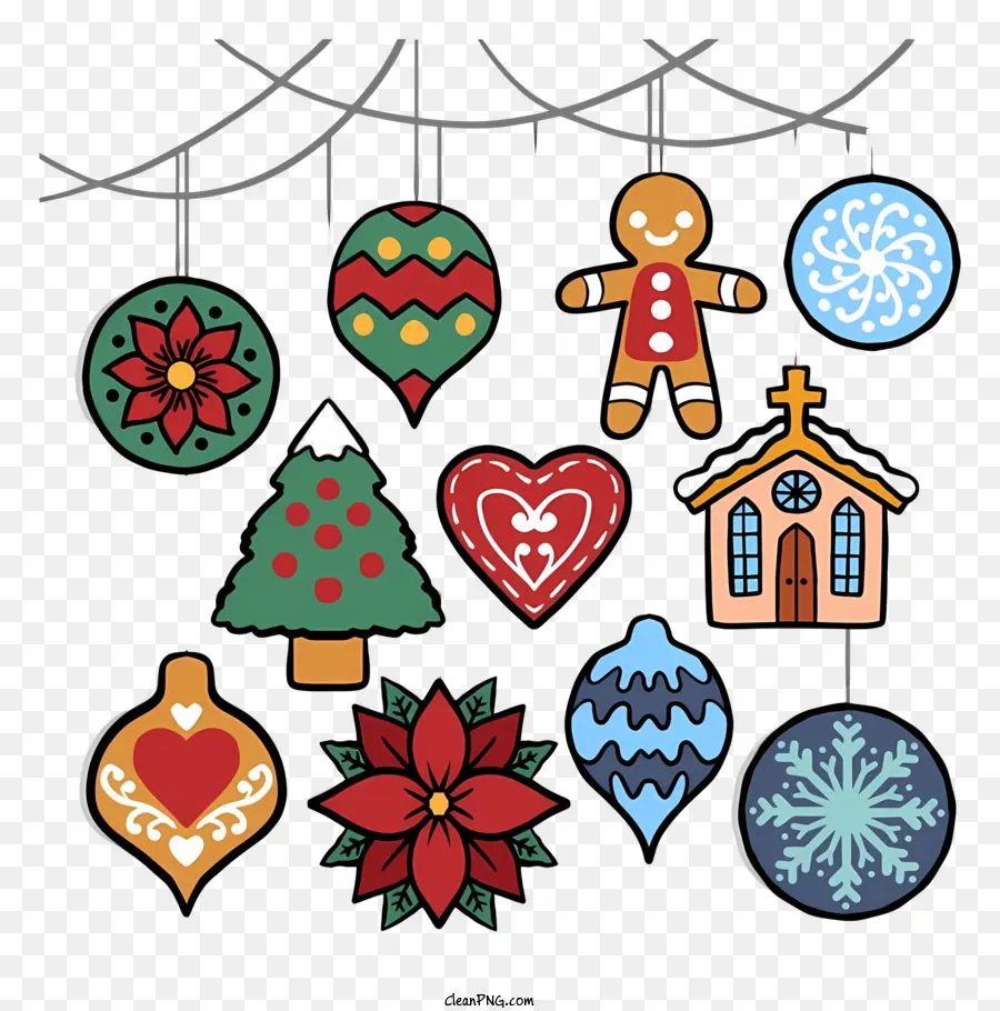 Decoraciones Navideñas，Adornos Navideños PNG