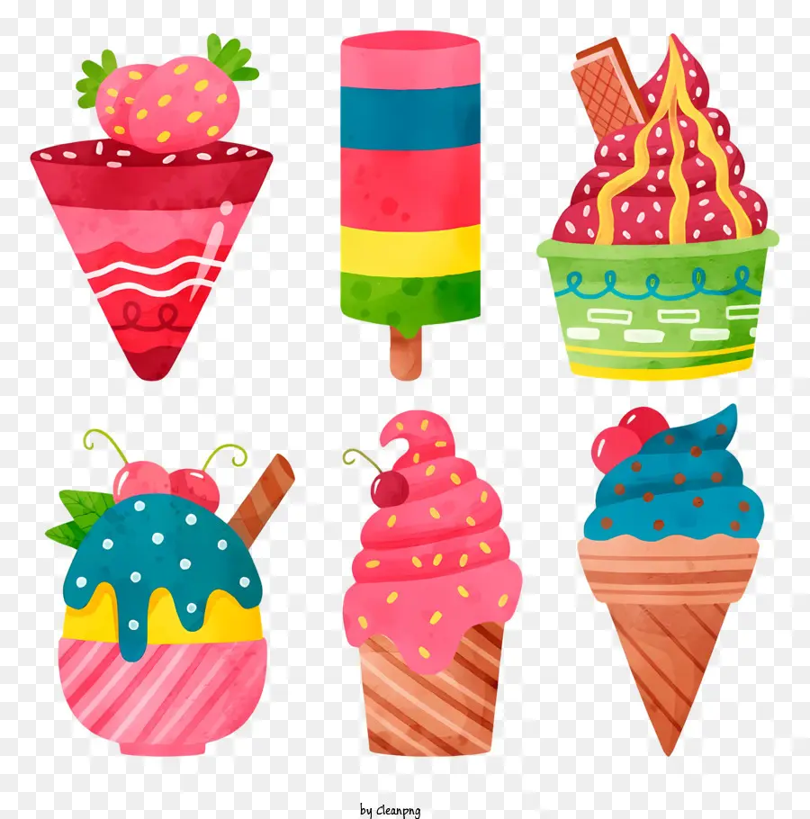 Conos De Helado，Sabores PNG